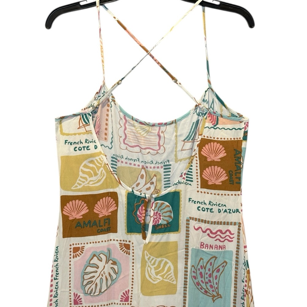 L*Space Summer Somewhere Print Slipdress - Postcards Sz: M - Picture 10 of 13